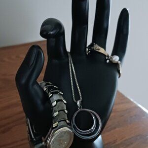 Mannequin "OK" Hand Finger Jewelry Ring Bracelet Display Stand Holder Resin